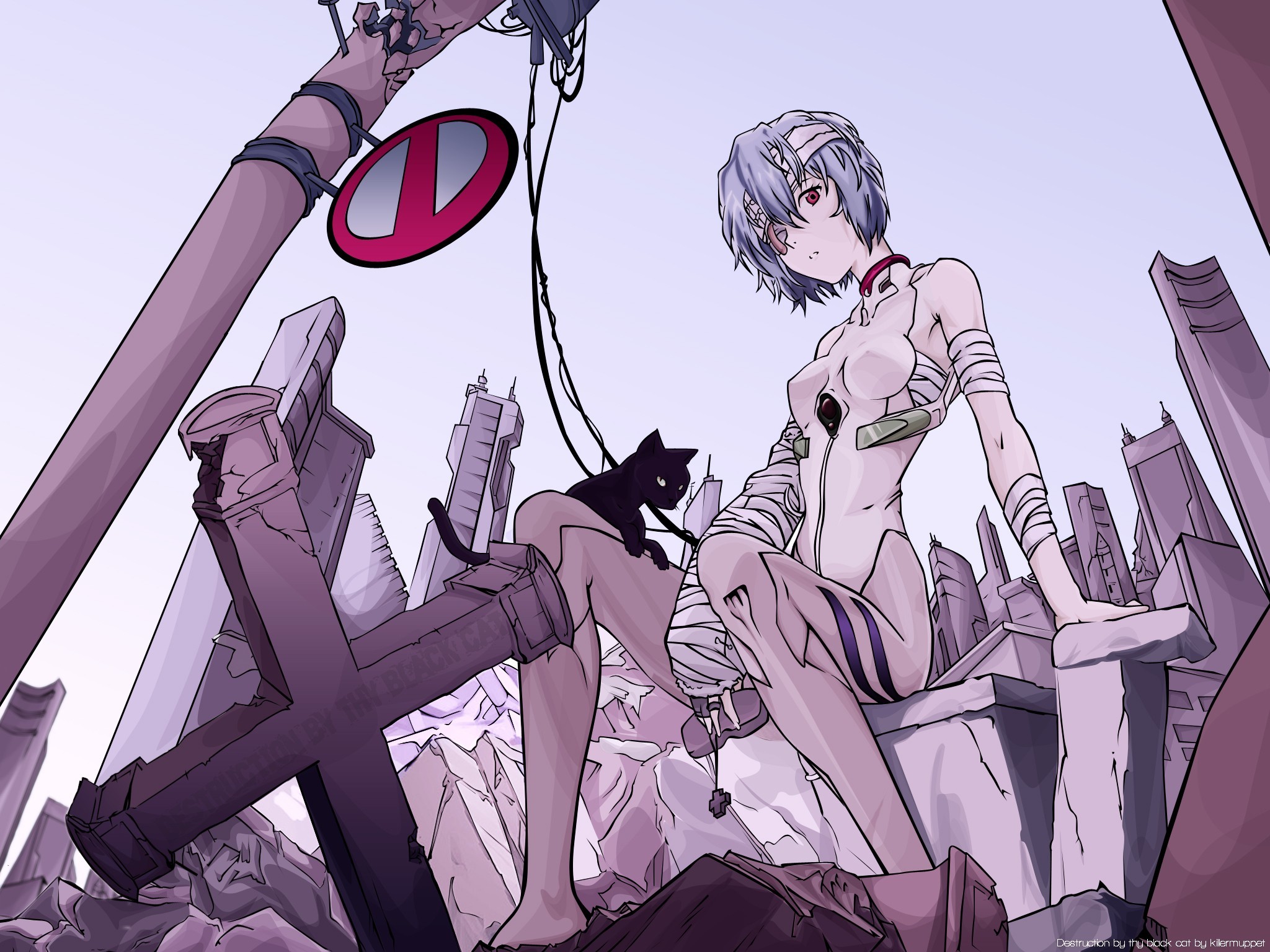 Anime Neon Genesis Evangelion Ayanami Rei bandage