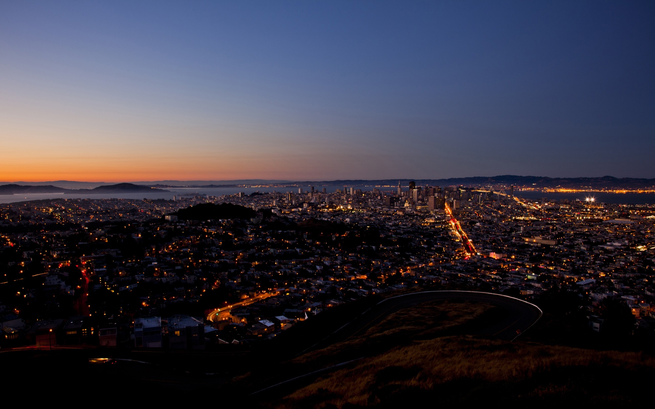 San Francisco view from Twin Peaks Desktop Wallpapers FREE