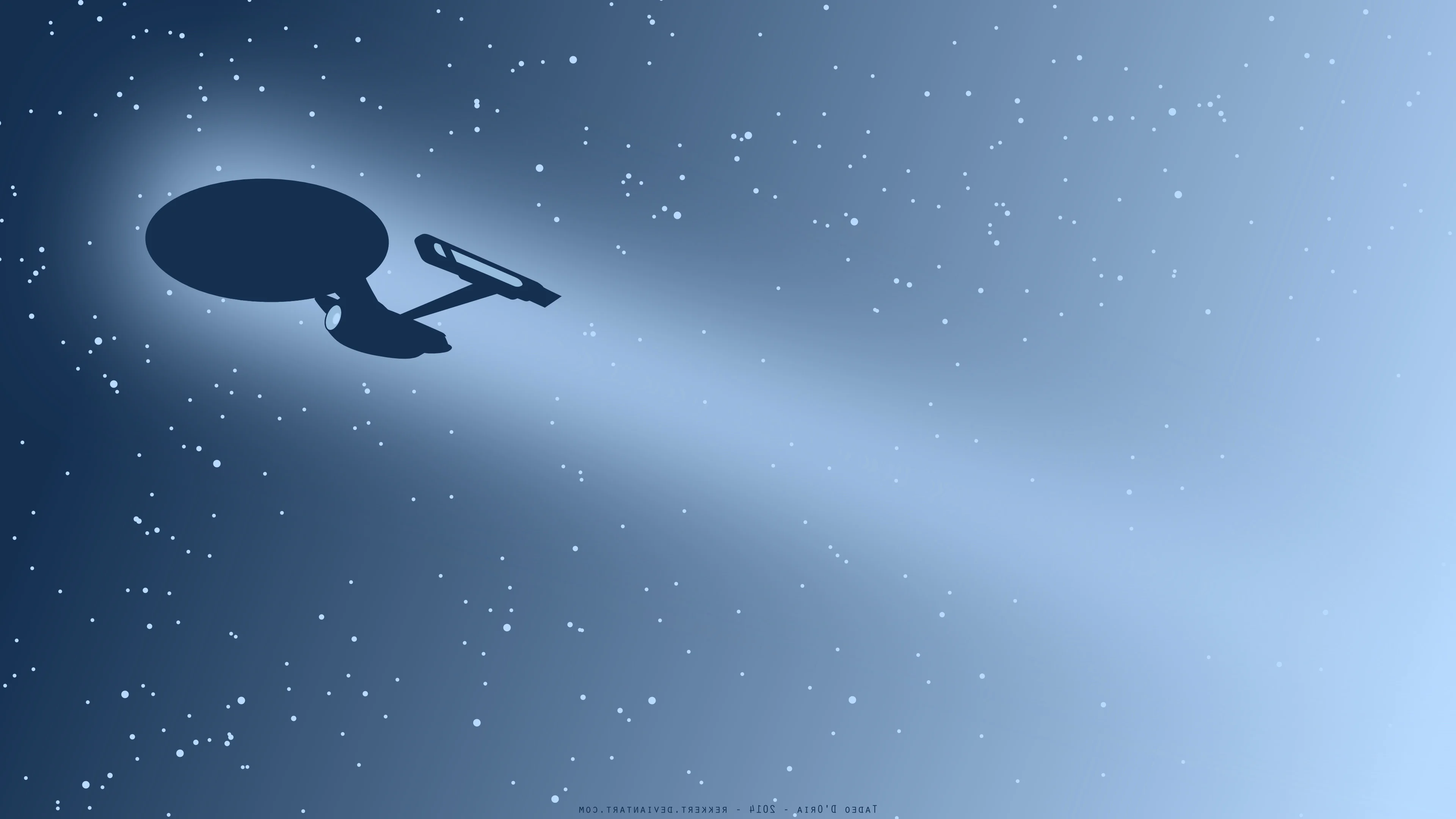 Star Trek, USS Enterprise spaceship, Minimalism, Space, Artwork