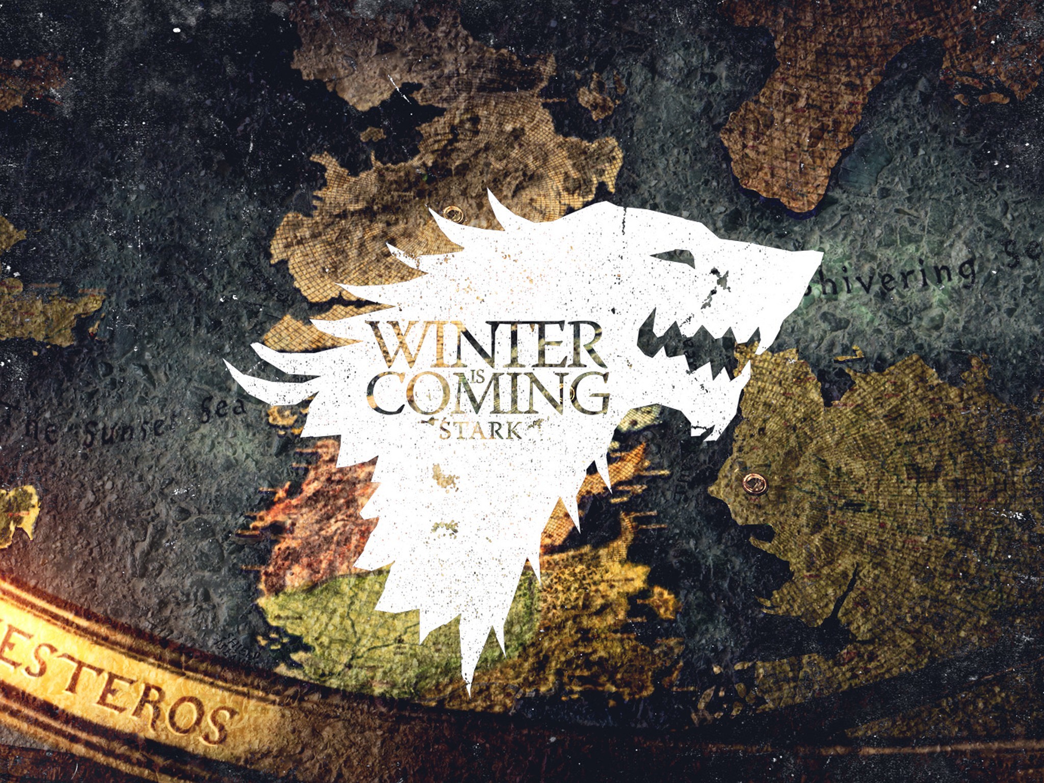 TV, movies, Game of Thrones, Winter is Coming, map, wallpaper