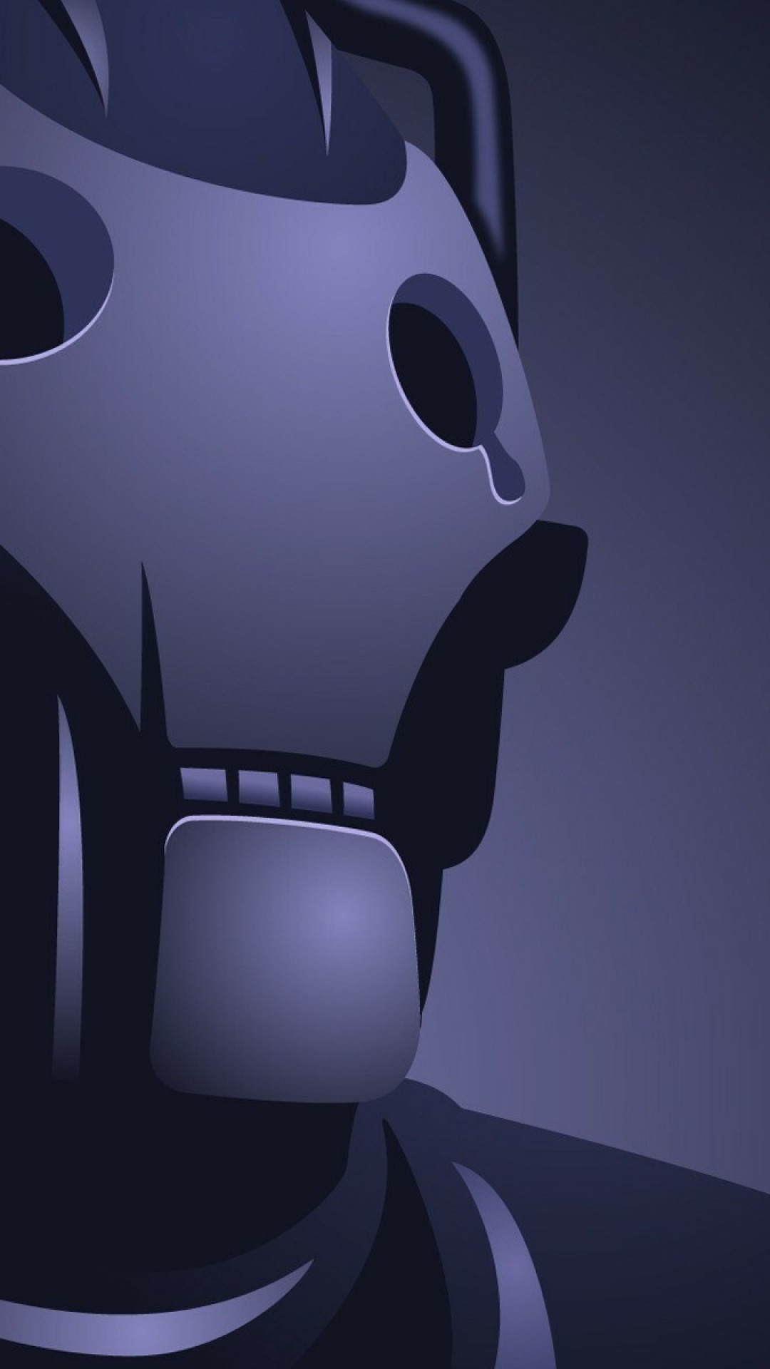 Wallpaper robot, blue, black, eyes