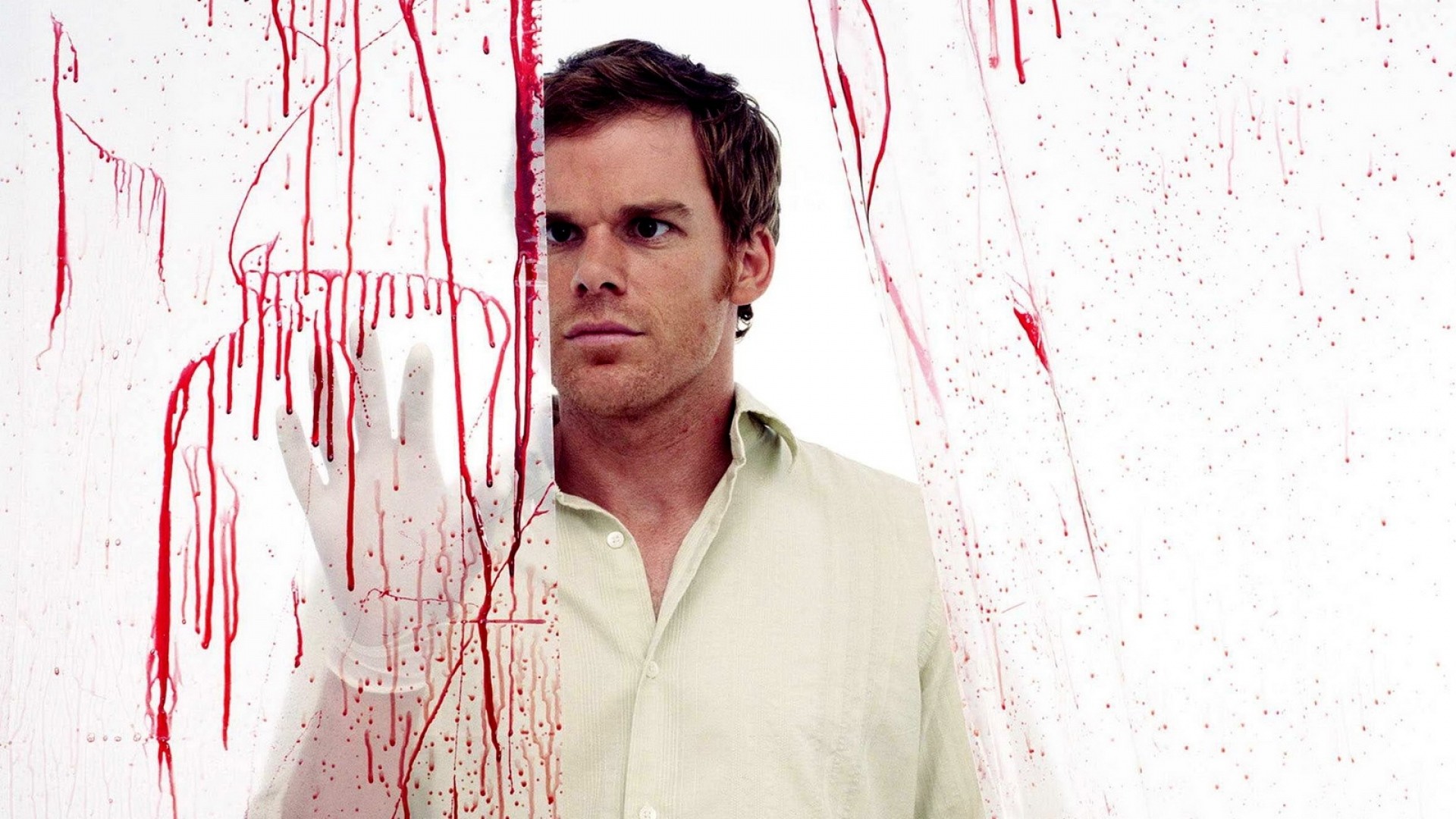 Preview wallpaper dexter, dexter morgan, medical examiner, work, gloves, blood,