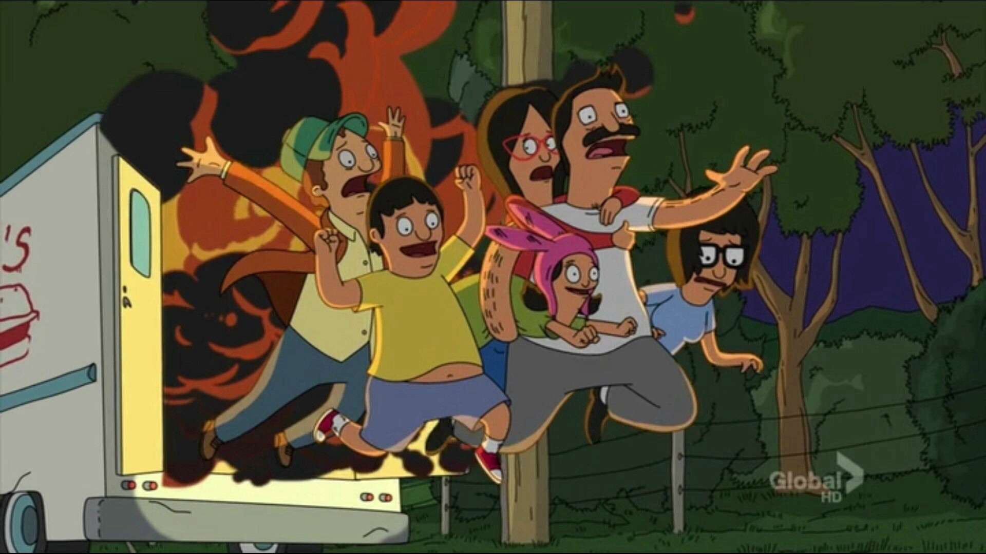 "Bob's Burgers Food Truck meets an untimely & fiery end.
