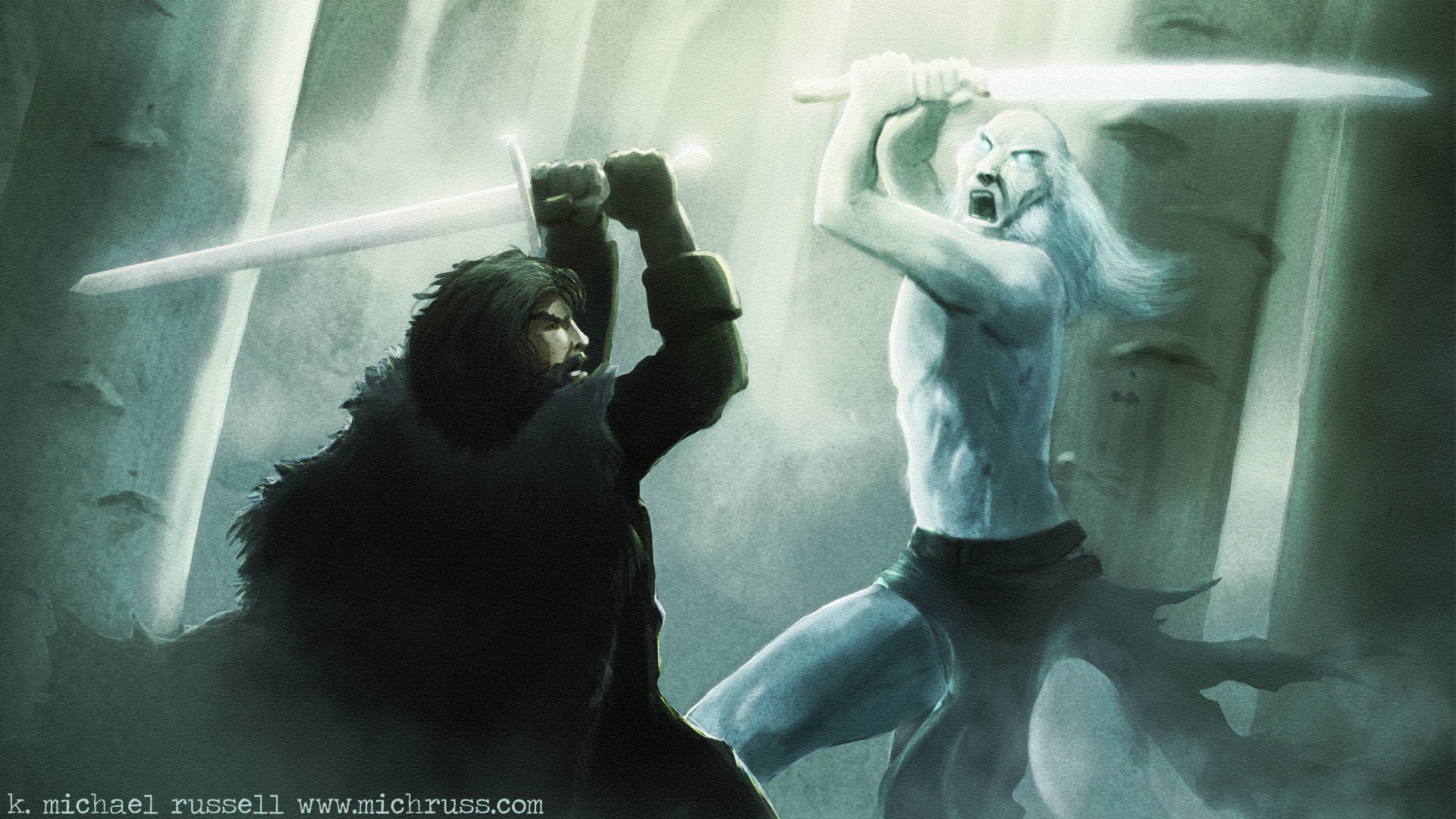 Game of Thrones man of the wall vs white walker by kmichaelrussell