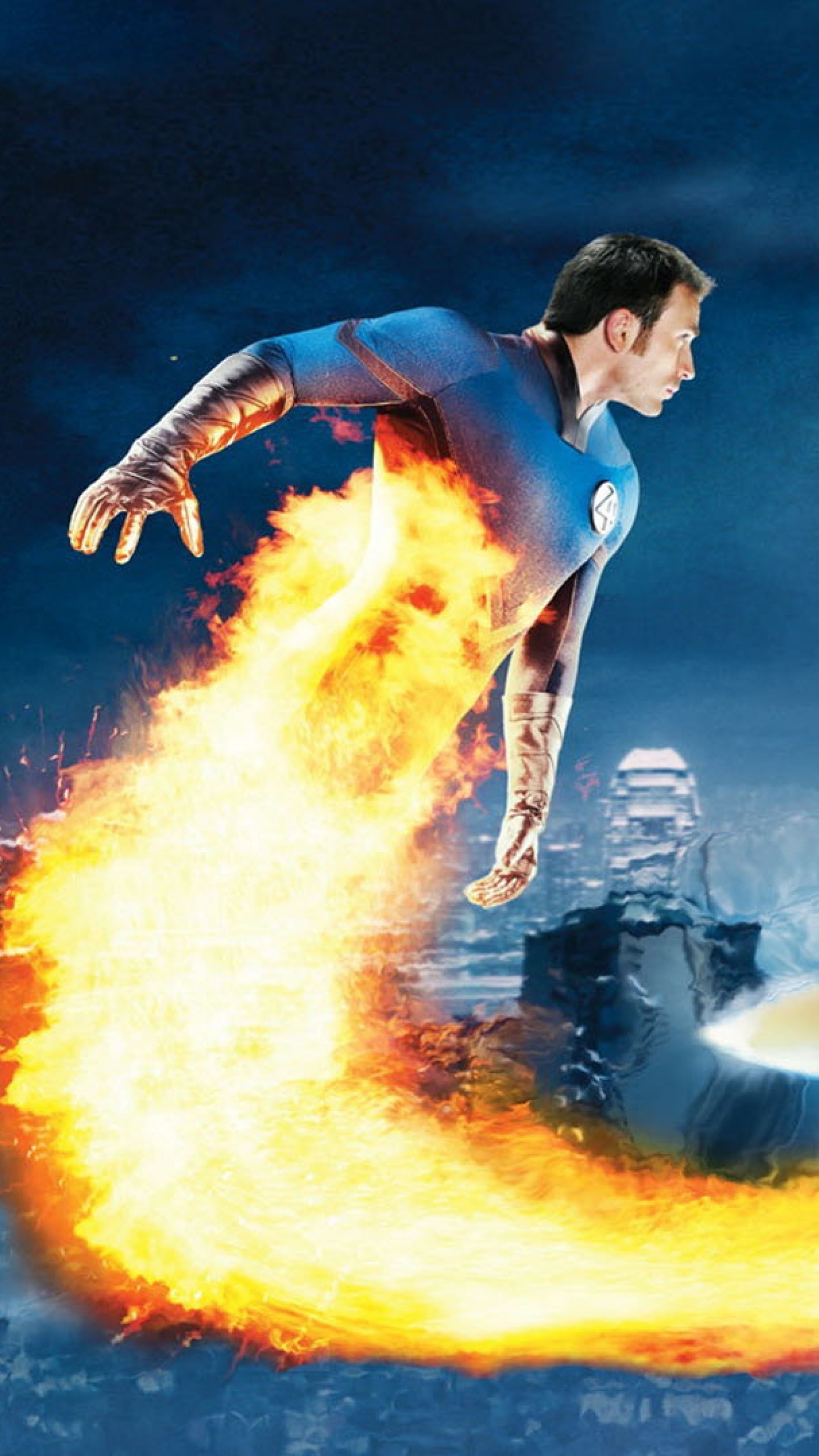 Wallpaper fantastic 4, rise of the silver surfer, chris evans, human torch
