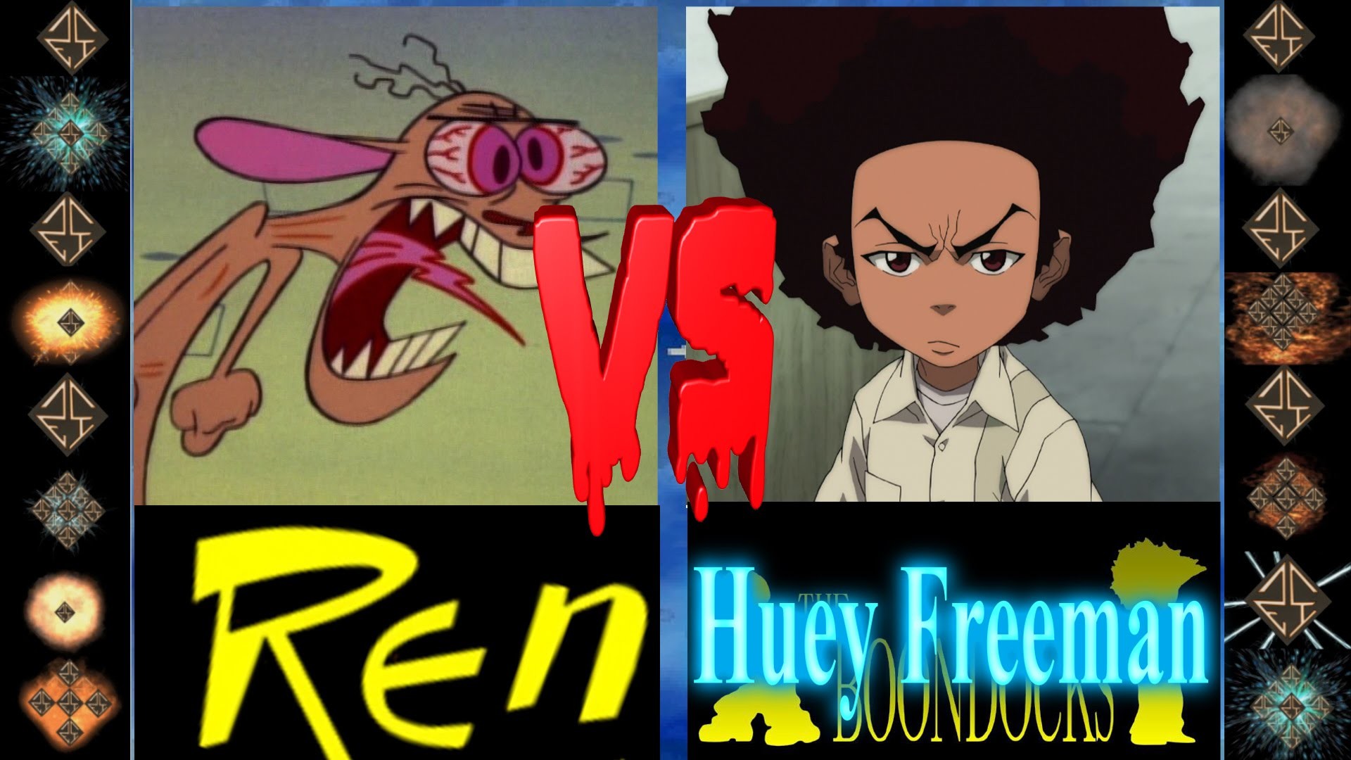 Ren (John Kricfalusi) vs Huey Freeman (The Boondocks) – Ultimate Mugen  Fight 2016