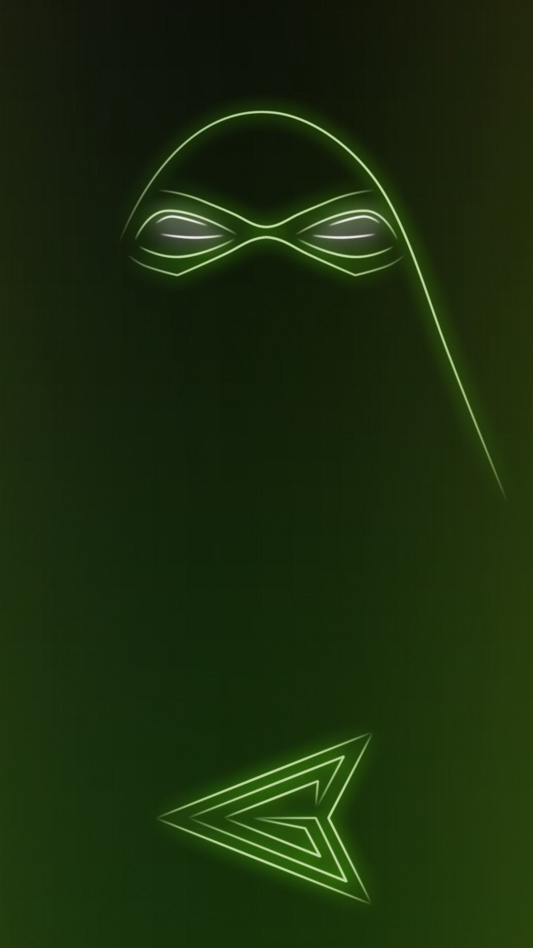 Neon Light Hero Green Arrow