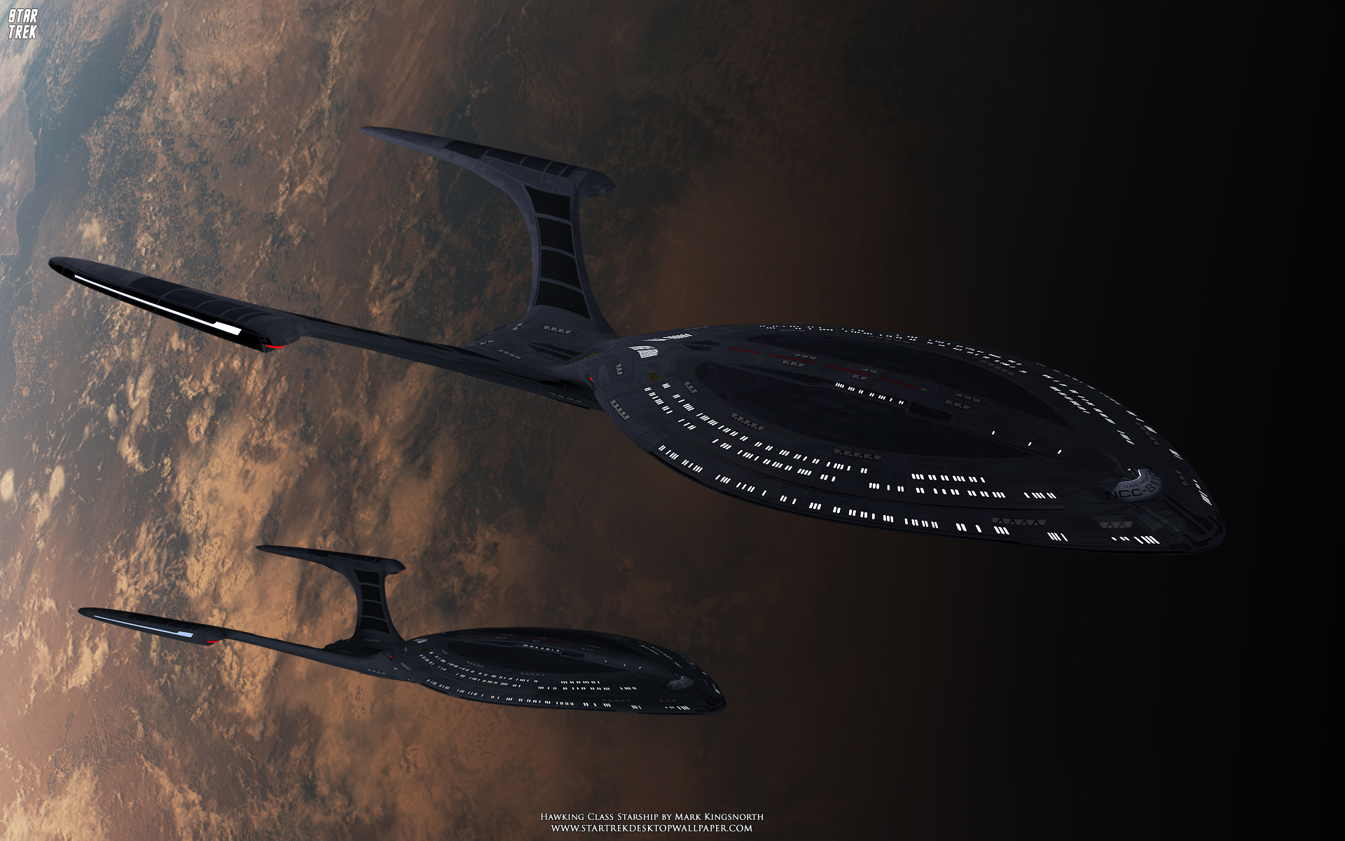 Star Trek Hawking Class Starship – free Star Trek computer desktop wallpaper, pictures,