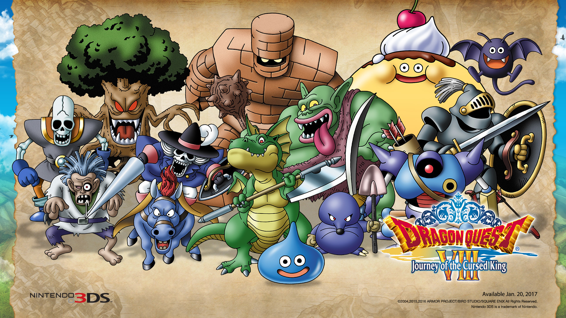 Dragon Quest VIII 3DS Nintendo Monsters Wallpaper