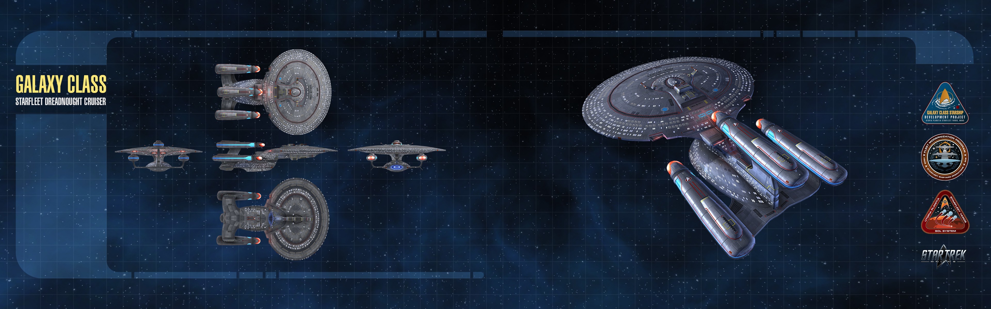 General Star Trek spaceship multiple display dual monitors