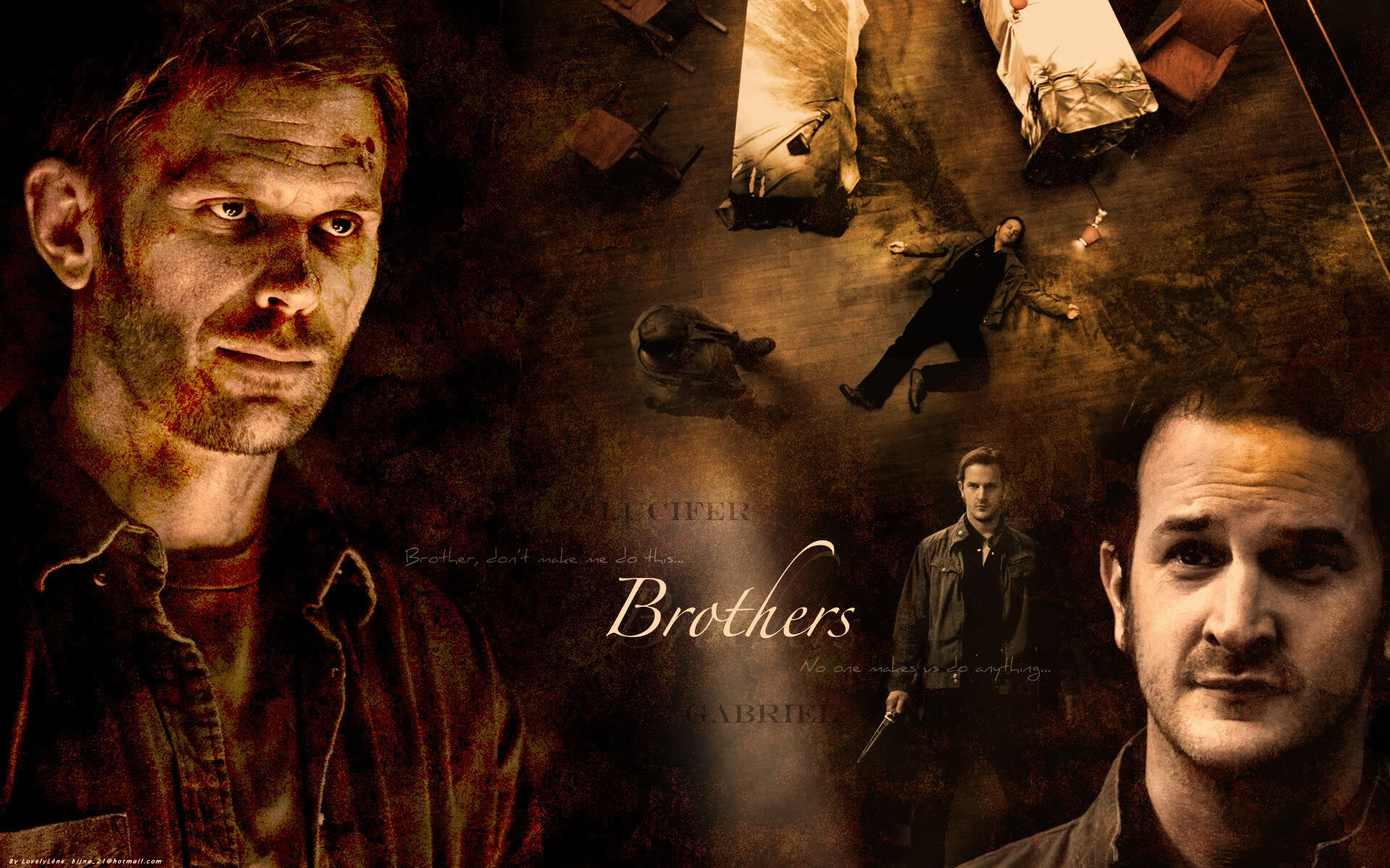 Supernatural Dean Wallpaper. Supernatural Dean Supernatural Lucifer and Gabriel Background