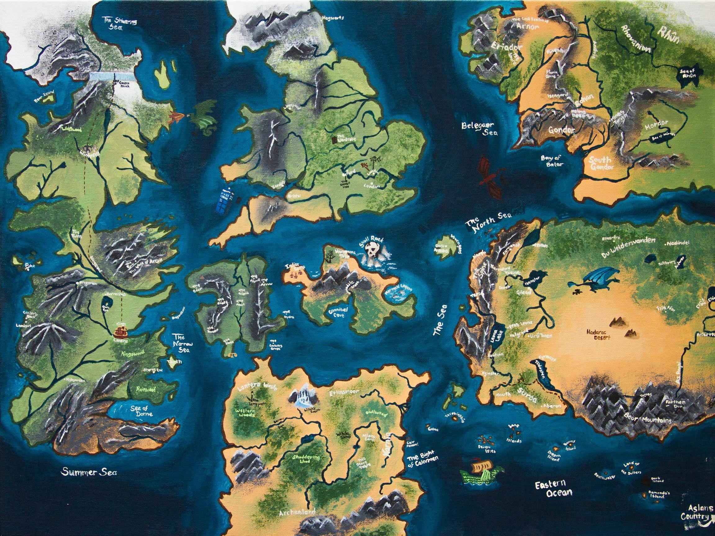 No Spoilers A map of Westerosand other places