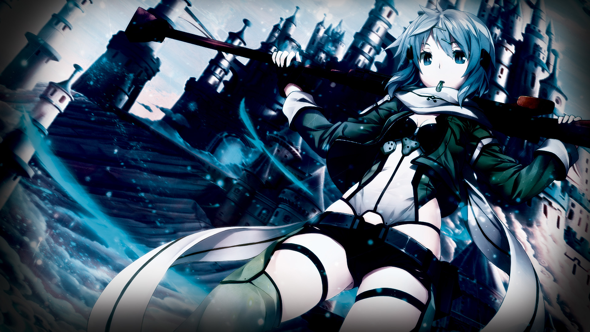 Sword art online ii sinon by nightfall1007 customization wallpaper