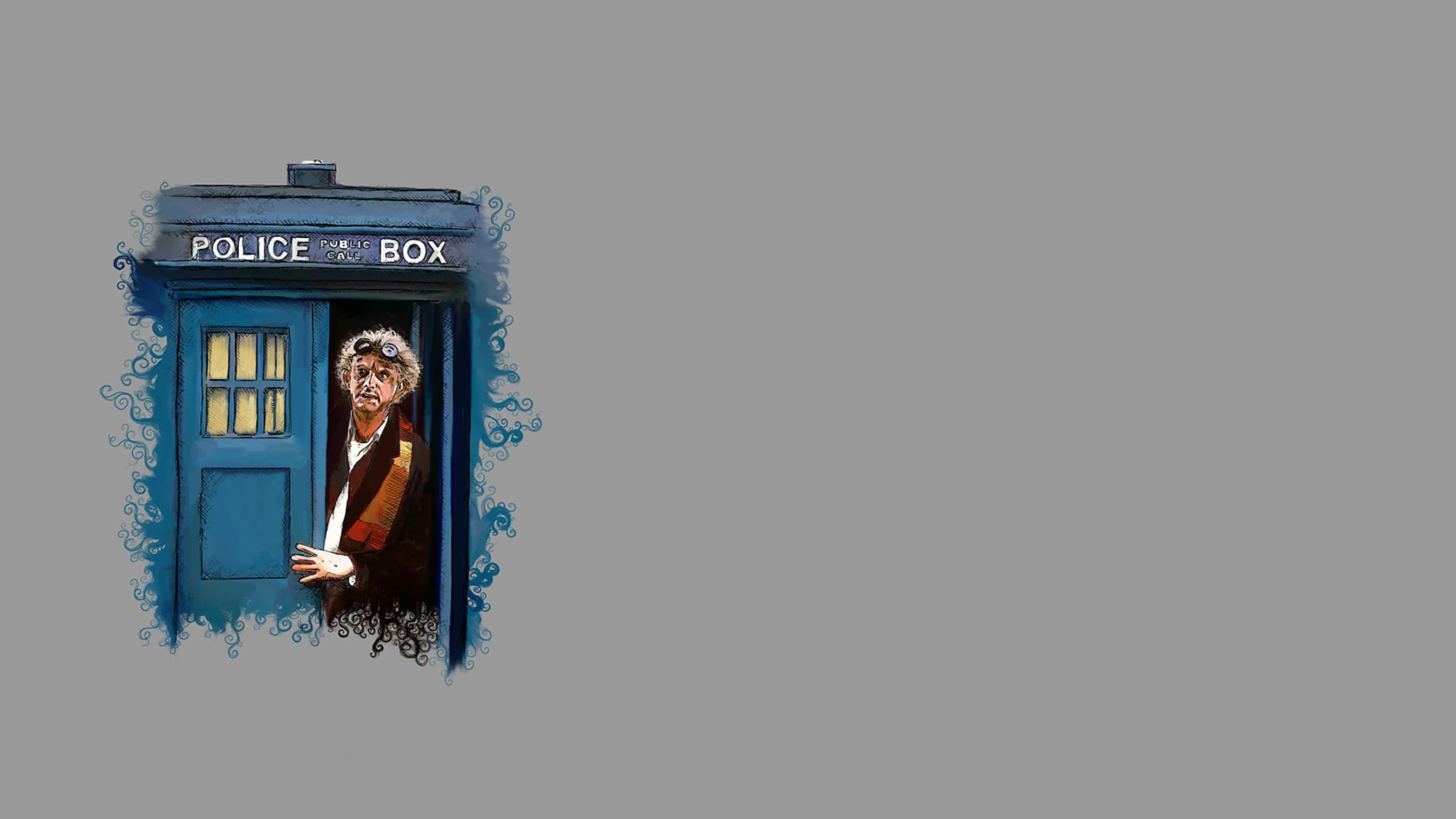 Preview wallpaper doctor who, back to the future, art 3840×2160